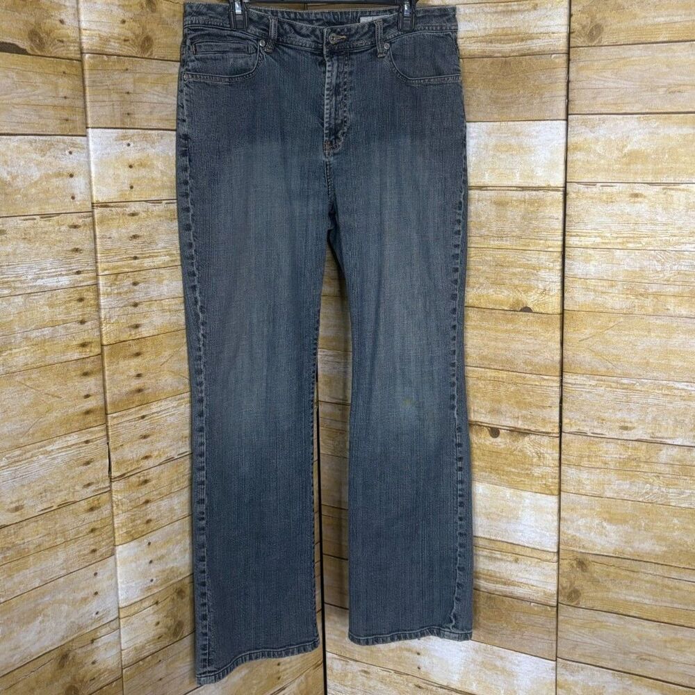 CHICO'S CASUAL CLASSIC EVERYDAY WEAR PLATINUM BOOTCUT MARQUIS JEANS SIZE 2.5(14)